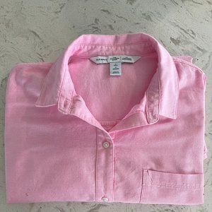 Old Navy Ladies Size M Tall Pink Boyfriend Shirt